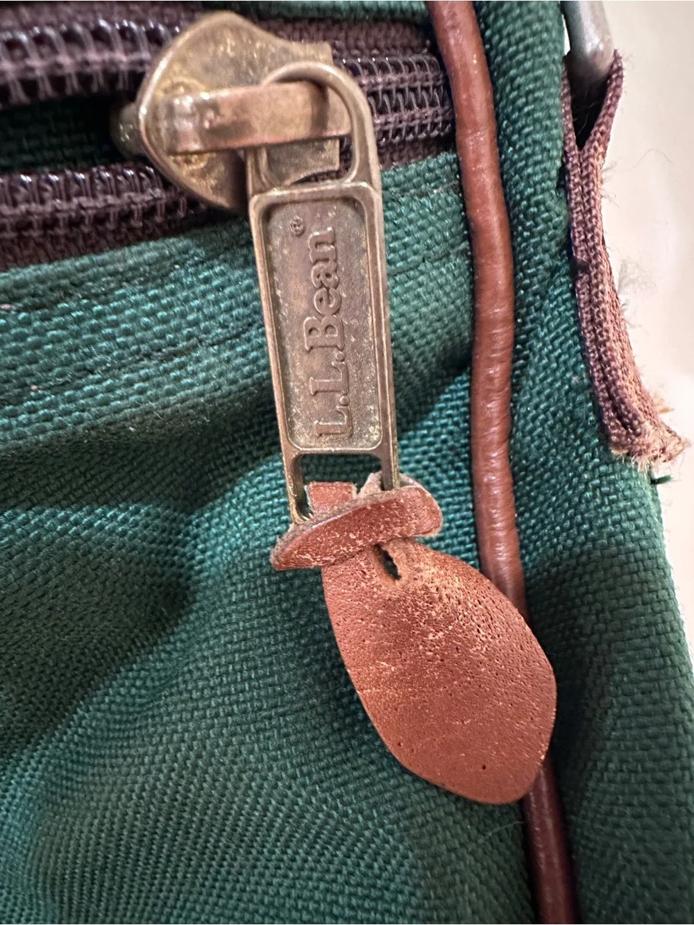 Vintage L.L. Bean Freeport Briefcase Messenger Bag Hunter Green Gorpcore